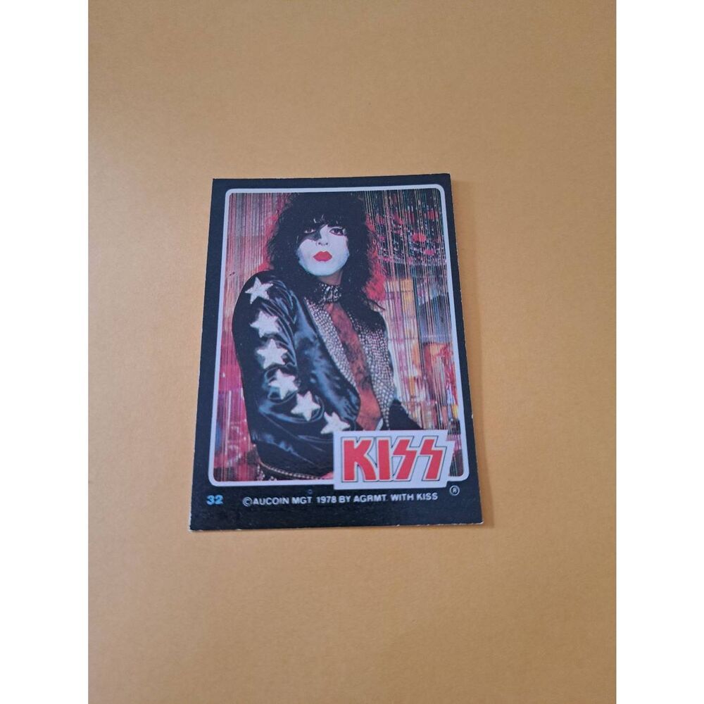Vintage 1978 Aucoin Management AGRMT KISS Trading Card No 32 Collectible Rock